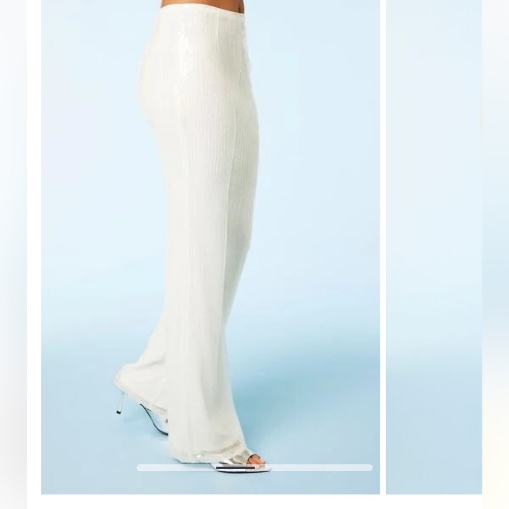 NWT Forever 21 Sequin High-Rise Flare Pants